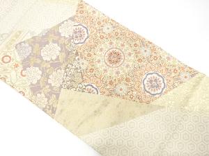 アンティーク　切りばめ風　名物裂織り出し袋帯(材料)